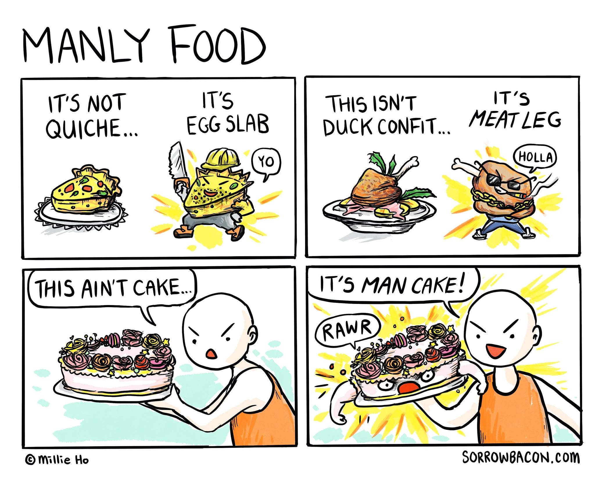 Manly Food sorrowbacon comic