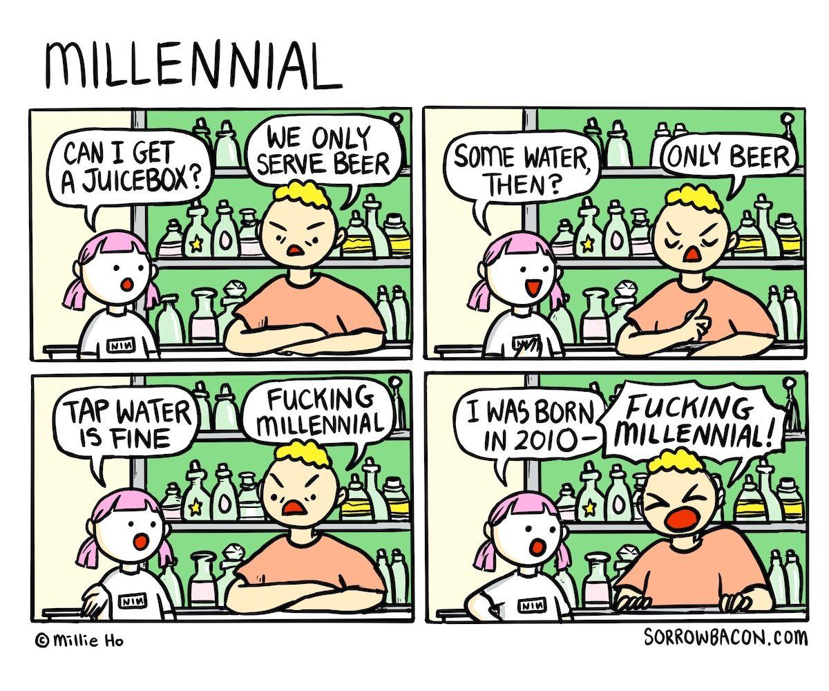 Millennial sorrowbacon comic