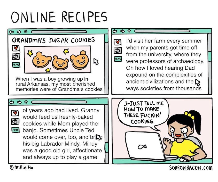Online Recipes sorrowbacon comic
