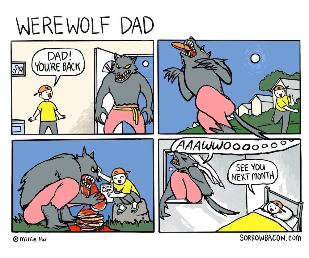 Werewolf Dad sorrowbacon comic