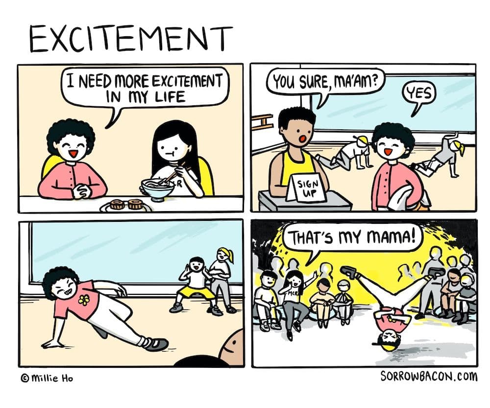 Excitement sorrowbacon comic