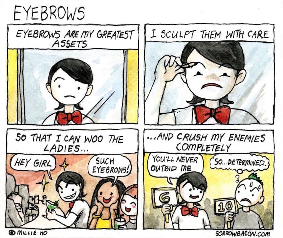 Eyebrows sorrowbacon comic