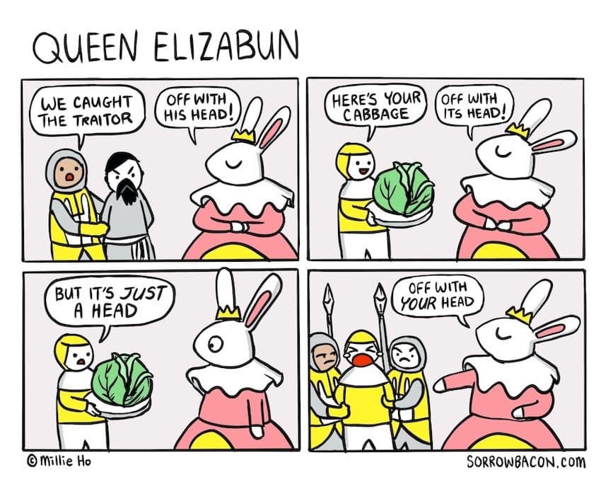 Queen Elizabun sorrowbacon comic
