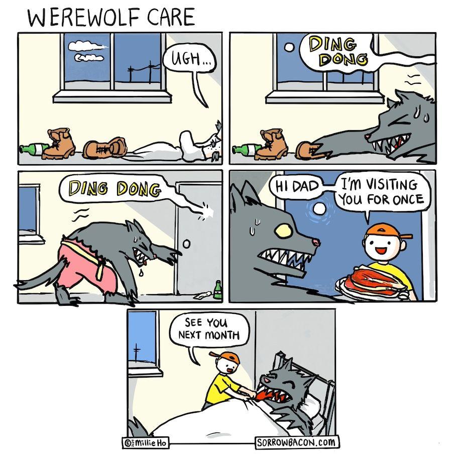 Werewolf Care sorrowbacon comic