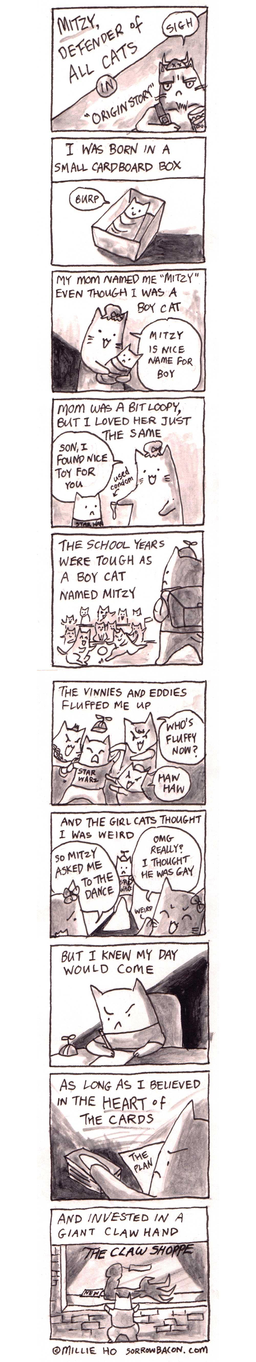 Mitzy Defender of Cats Origin Story sorrowbacon comic