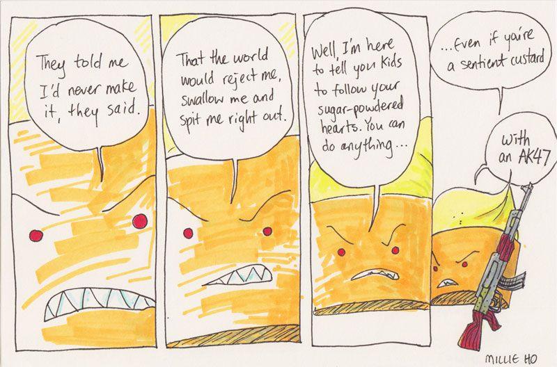 Motivational Custard sorrowbacon comic