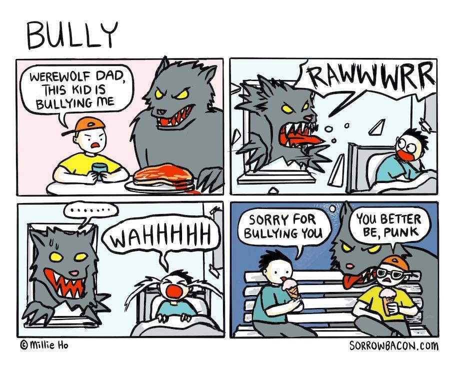 Bully Werewolf Dad sorrowbacon comic 