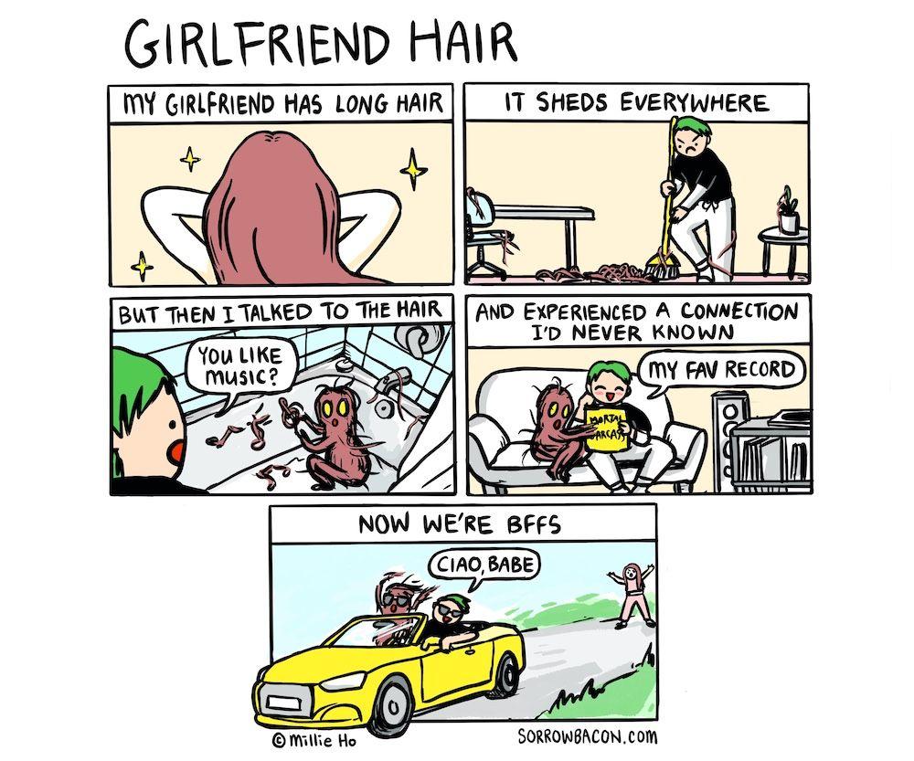 Girlfriend Hair sorrowbacon comic