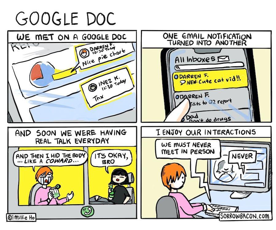 Google Doc sorrowbacon comic