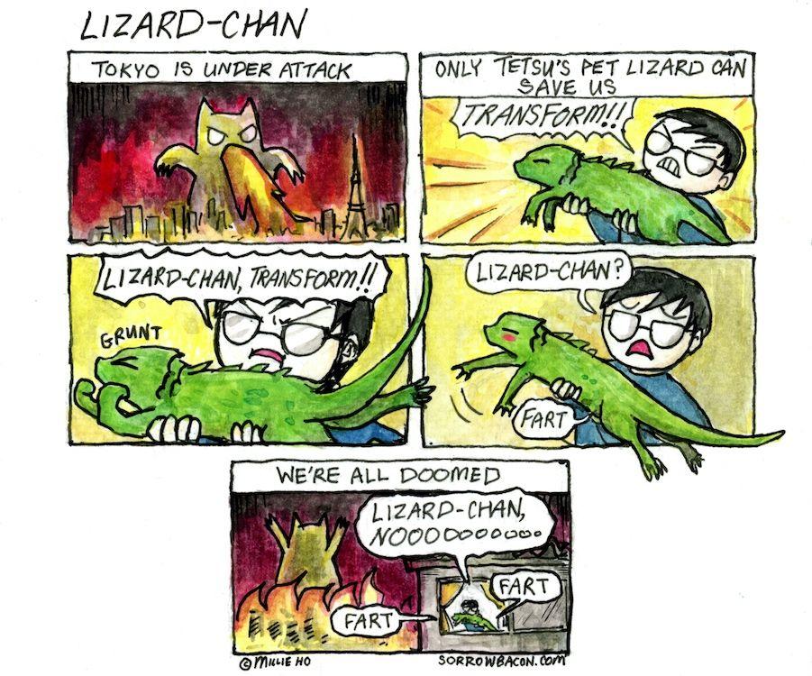 Lizard-Chan sorrowbacon comic
