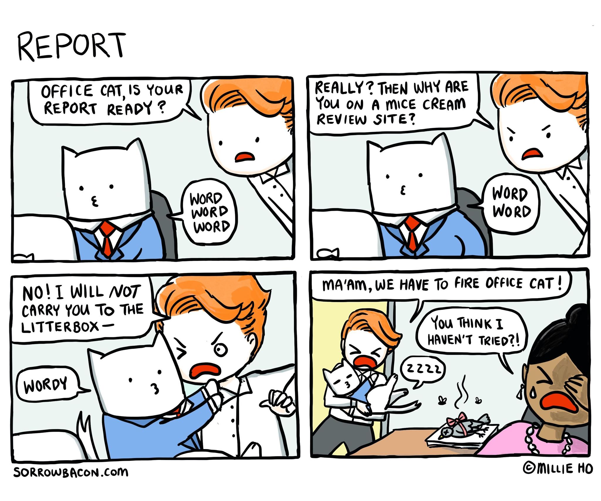Report Office Cat sorrowbacon comic